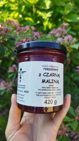MIÓD Z CZARNĄ MALINĄ
