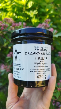 MIÓD Z CZARNYM KAKAO I MIĘTĄ