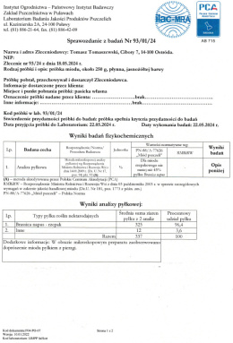 Miód rzepakowy 2024 - 1200 g