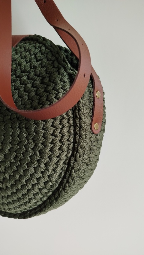 TORBA OLIWIA (khaki/ciemny brąz/stare złoto)