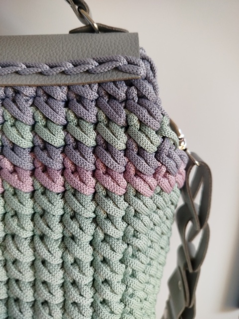 Torba KLARA (szary/pistacja/róż/srebro)