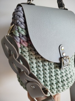 Torba KLARA (szary/pistacja/róż/srebro)