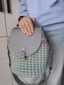 Torba KLARA (szary/pistacja/róż/srebro)